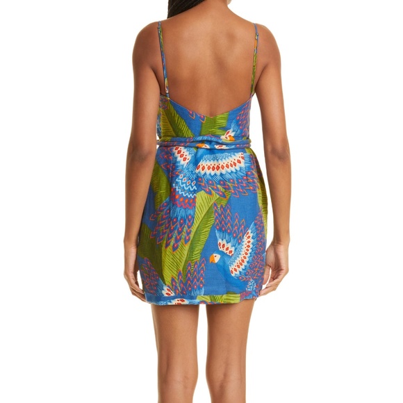 FARM Rio Blue and Green Mini Dress - Picture 3 of 9